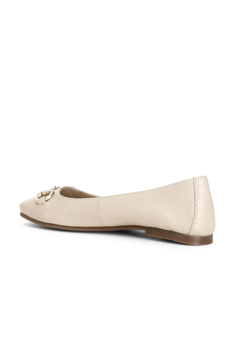 Fashion CafèNoir Ballerine In Pelle Con Morsetto Beige