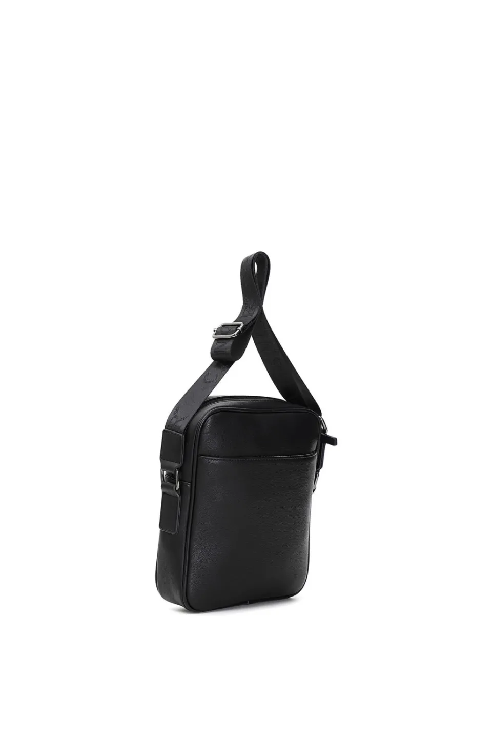 Clearance CafèNoir Borsello Minimal Con Zip Davanti Nero