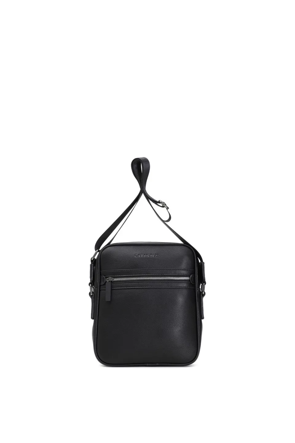 Clearance CafèNoir Borsello Minimal Con Zip Davanti Nero