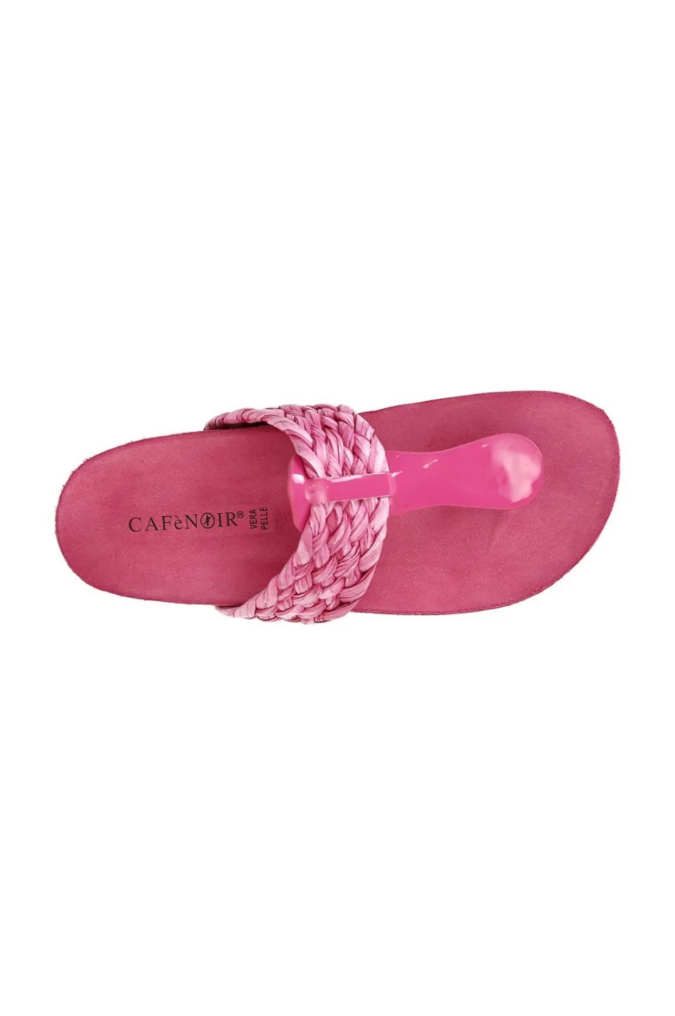 Best Sale CafèNoir Infradito In Raffia Intrecciata Fuxia