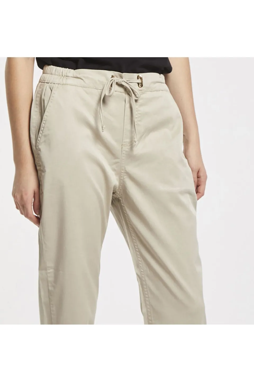 Outlet CafèNoir Pantalini Chino In Tencel Gesso