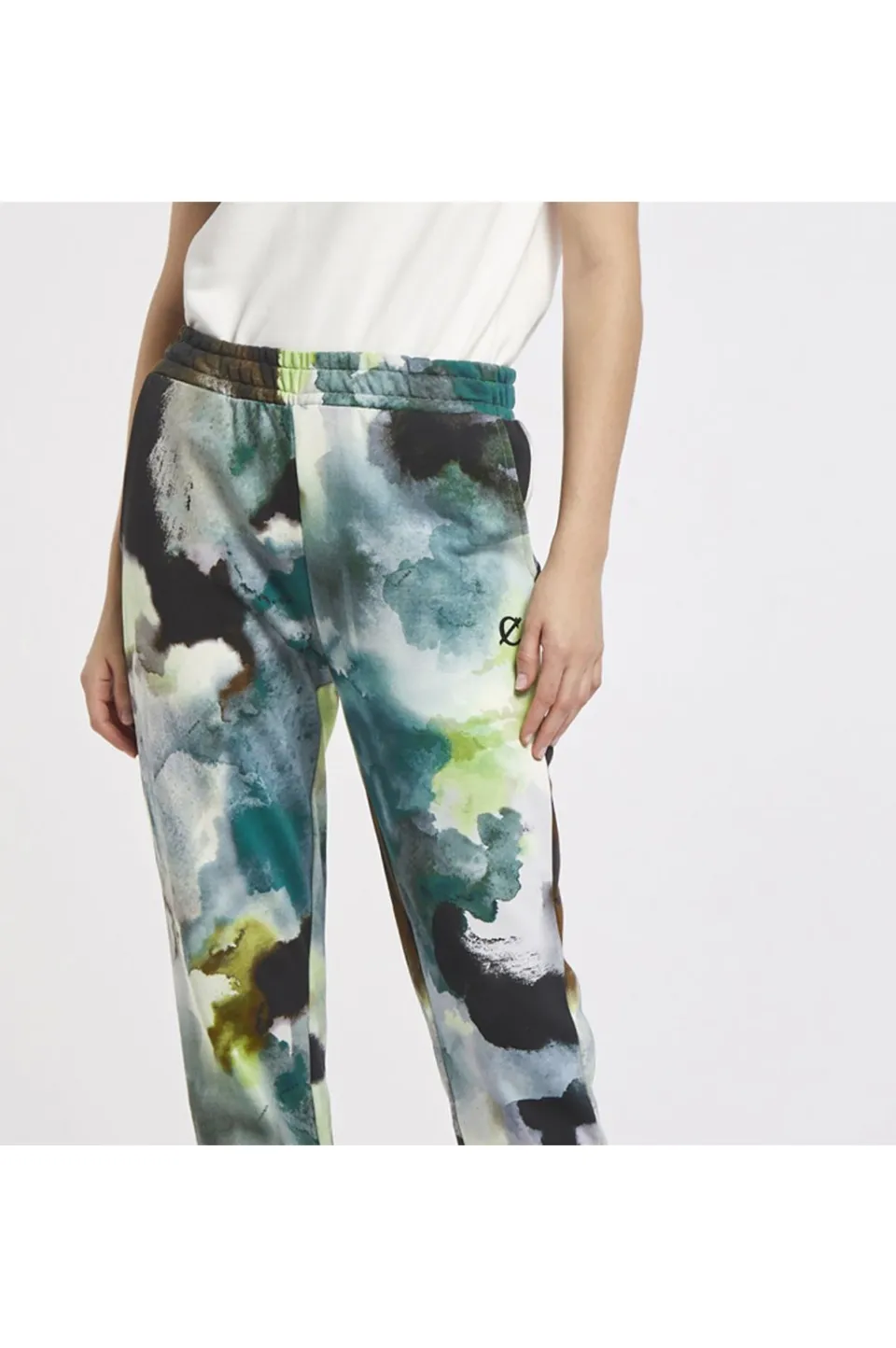 Online CafèNoir Pantaloni In Tessuto Felpa Stampato Camouflage Multiverde