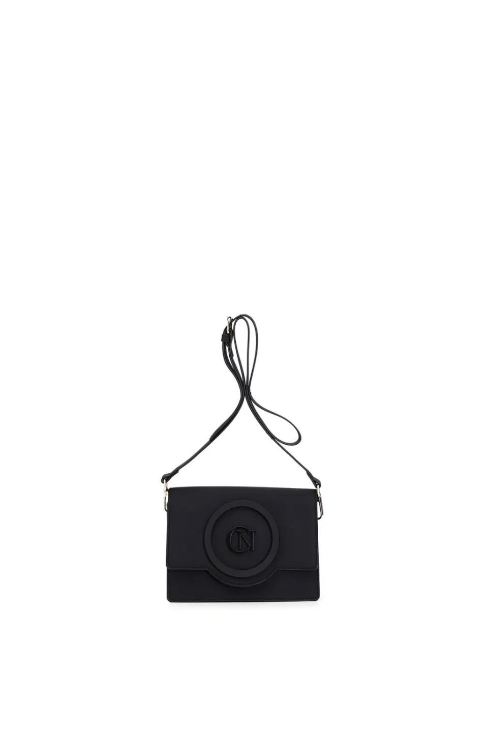 Discount CafèNoir Piccola Borsa Effetto Opaco E Pattina Con Logo Nero