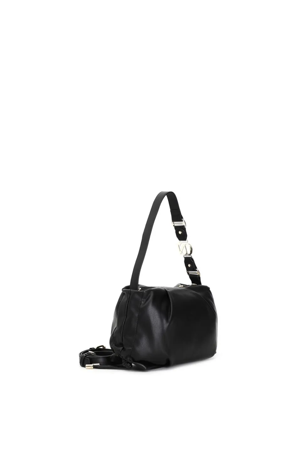 Outlet CafèNoir Pochette Morbida Con Coulisse Laterali E Accessorio Personalizzato Cafenoir Nero