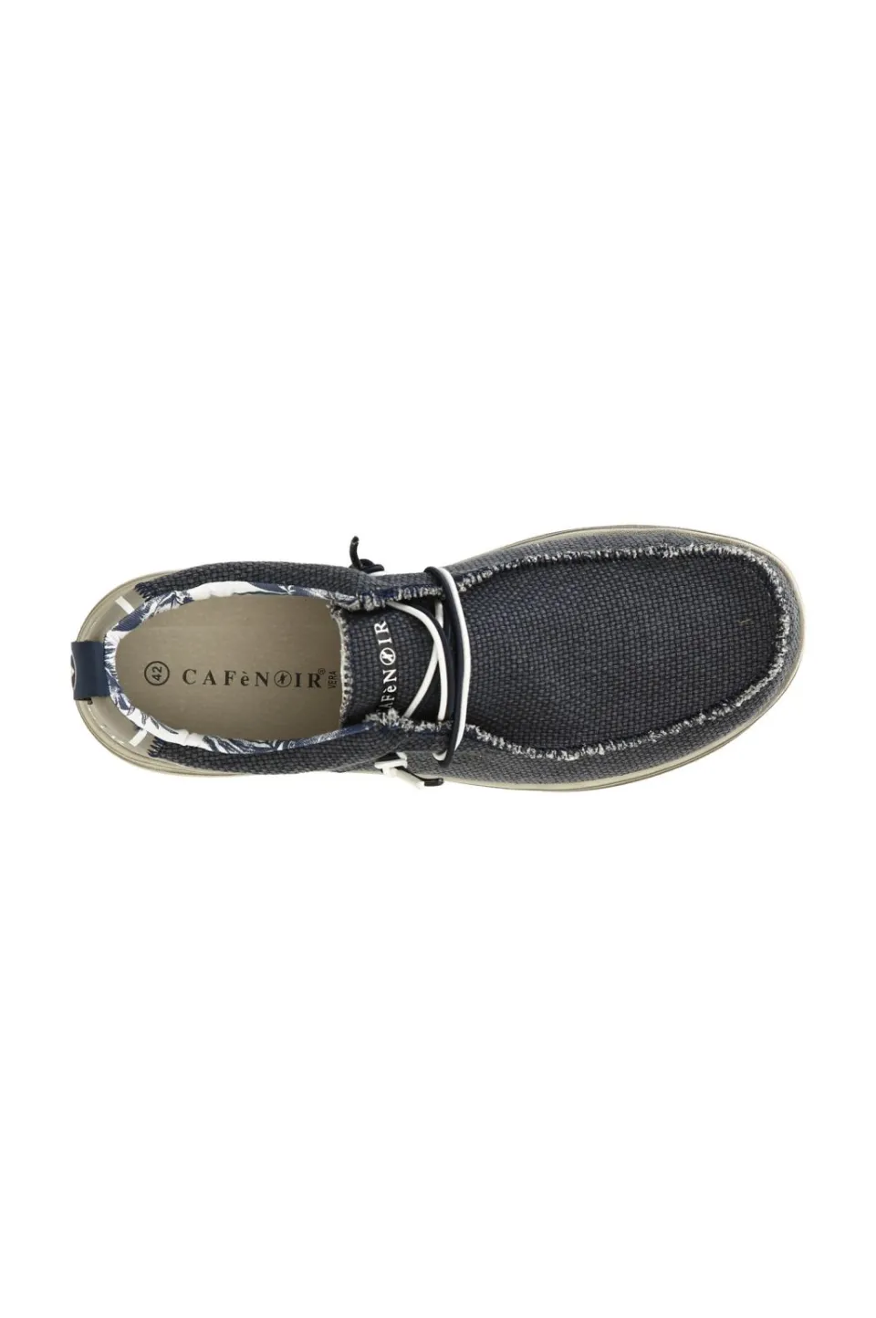 Store CafèNoir Scarpe Barca In Canvas Navy