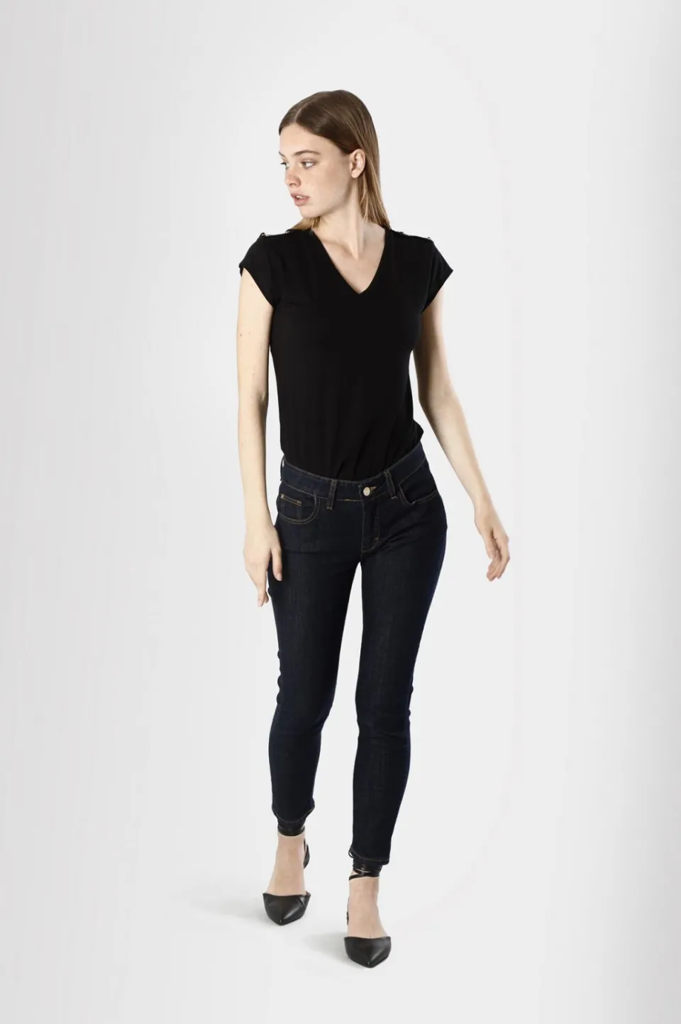 Online CafèNoir Skinny Jeans Brigitt In Tela Denim Superstretch Indaco