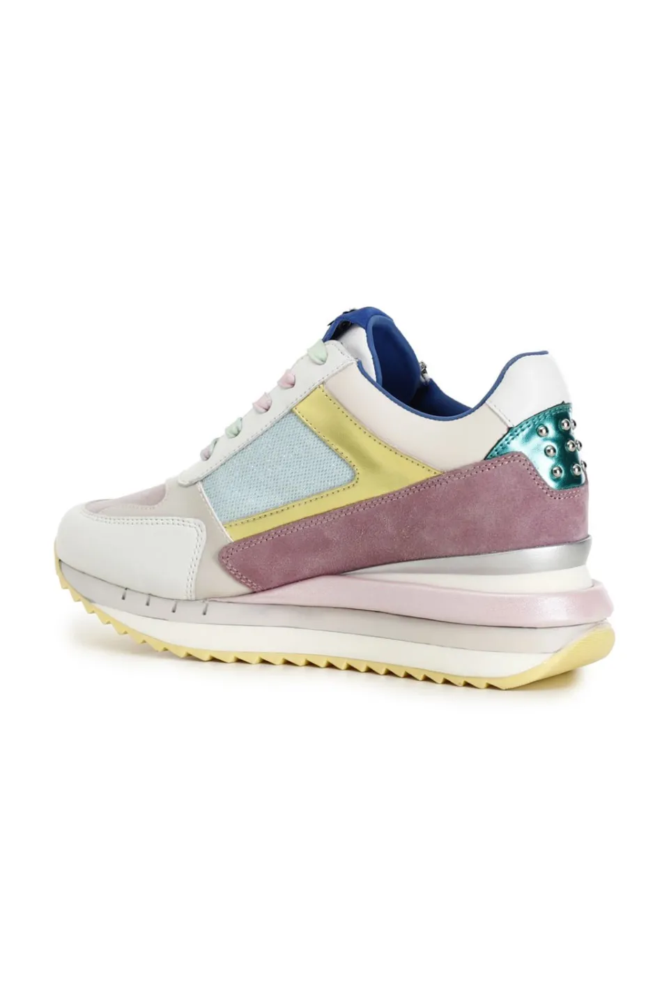 Best Sale CafèNoir Sneakers Allacciate Con Zip Laterale Su Zeppa Bicolor Multicolor