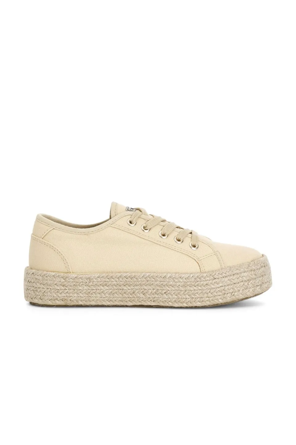 Outlet CafèNoir Sneakers Con Fascia In Corda Beige