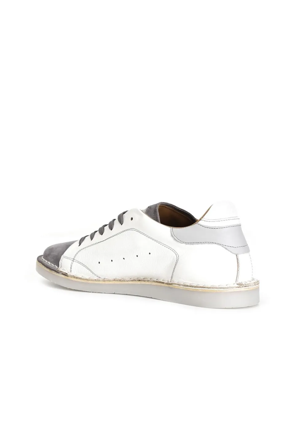 Cheap CafèNoir Sneakers In Pelle E Pelle Scamosciata Bianco/Grigio