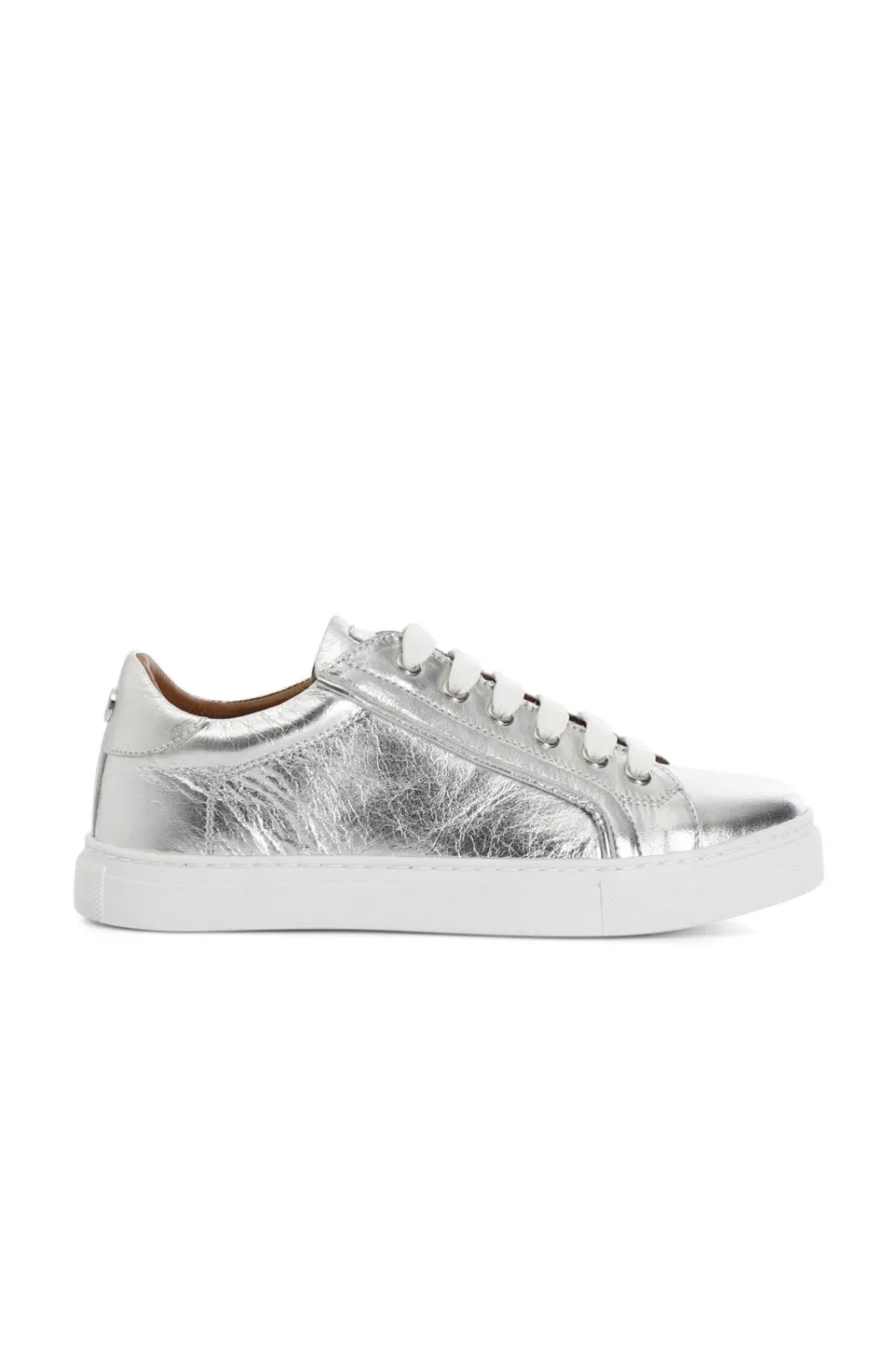 Outlet CafèNoir Sneakers In Pelle Metallizzata Argento