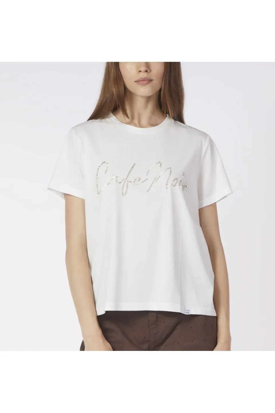 Fashion CafèNoir T-Shirt Con Logo Bianco