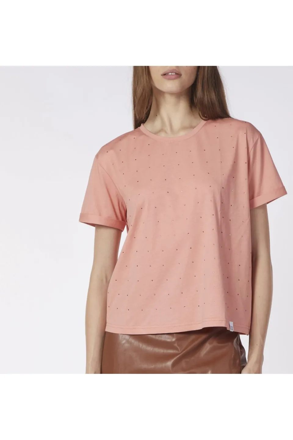 Store CafèNoir Tshirt Con Strass Rosa