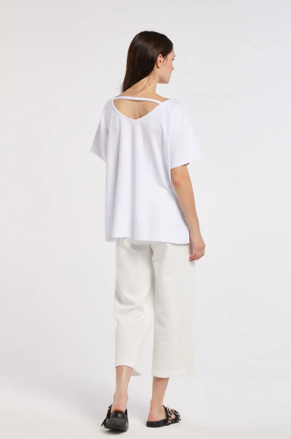 Best Sale CafèNoir T-Shirt In Jersey Di Cotone Con Stampa Davanti Che Riproduce Una Manicure Bianco