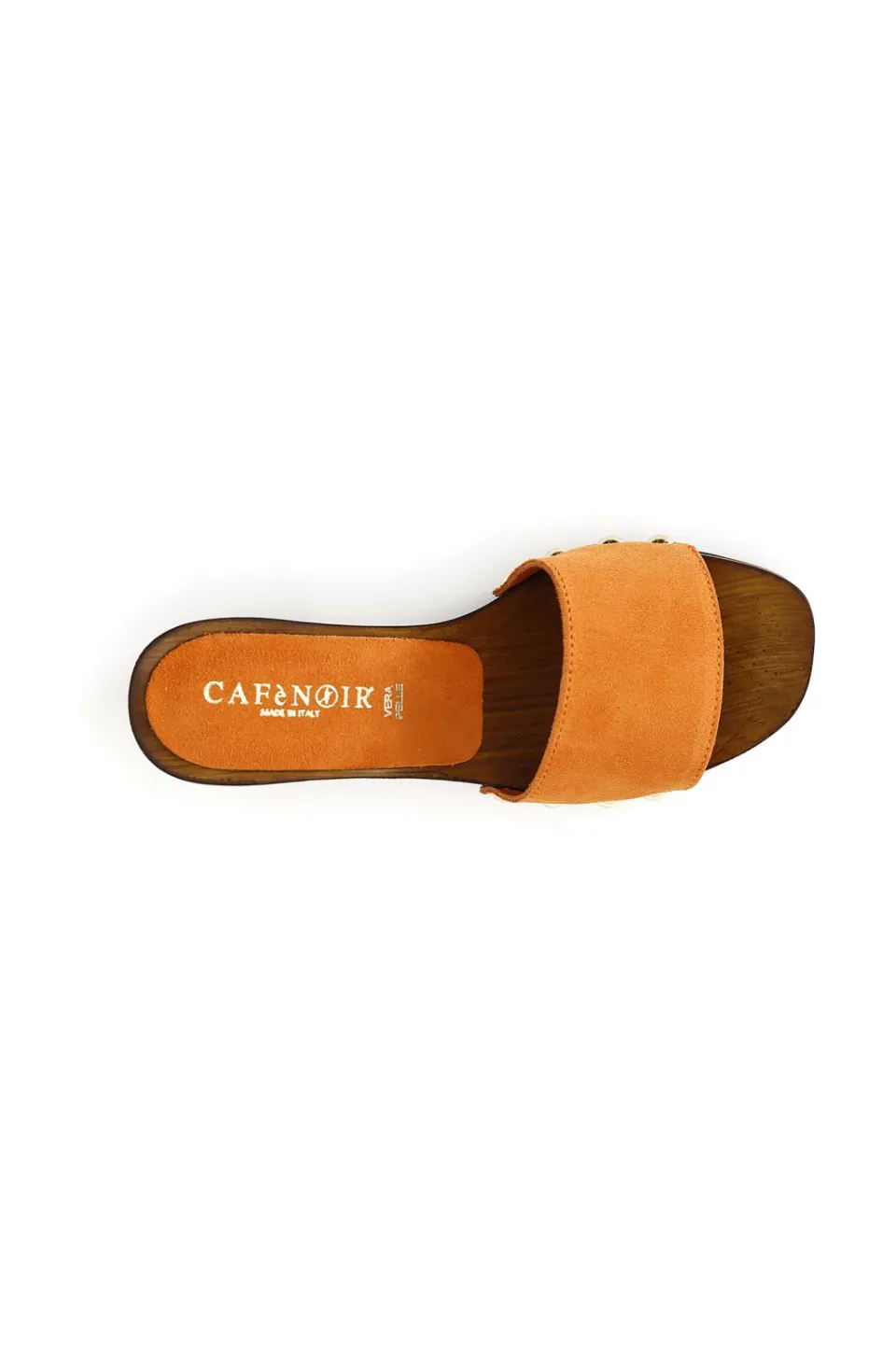 Shop CafèNoir Zoccoli Con Tacco Basso E Fascia In Crosta Arancio